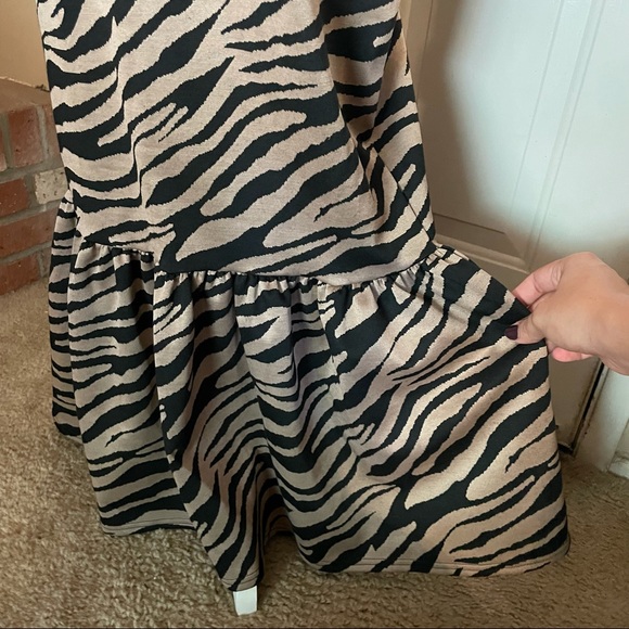 House of Lancry Cara Ruffle zebra print skirt - Picture 4 of 11